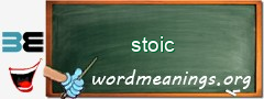 WordMeaning blackboard for stoic